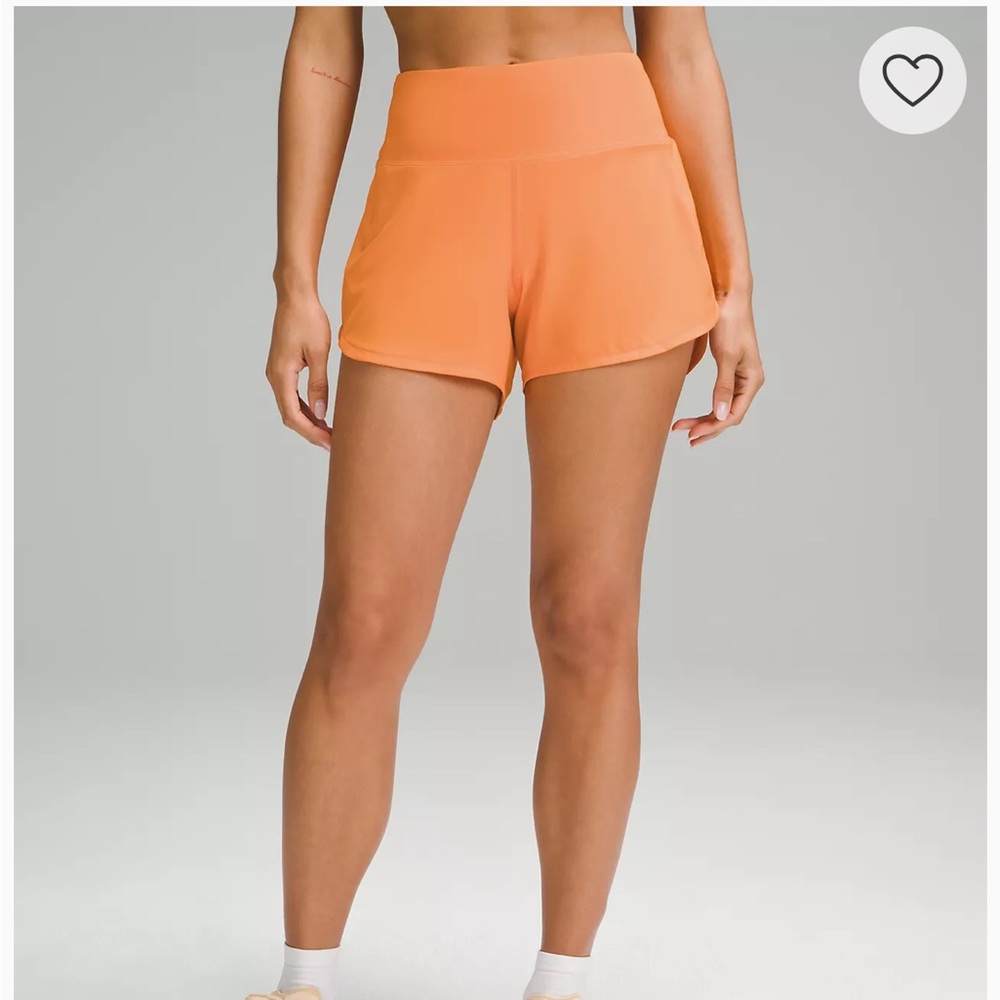 Lululemon Speed Up High-Rise Lined Short 4" peach